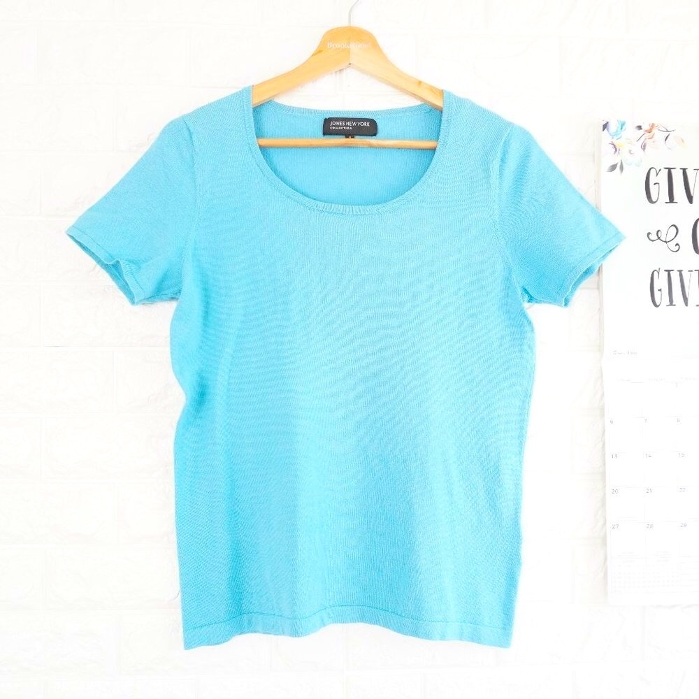 Jones New York Silk Blend Knitted Top Size S